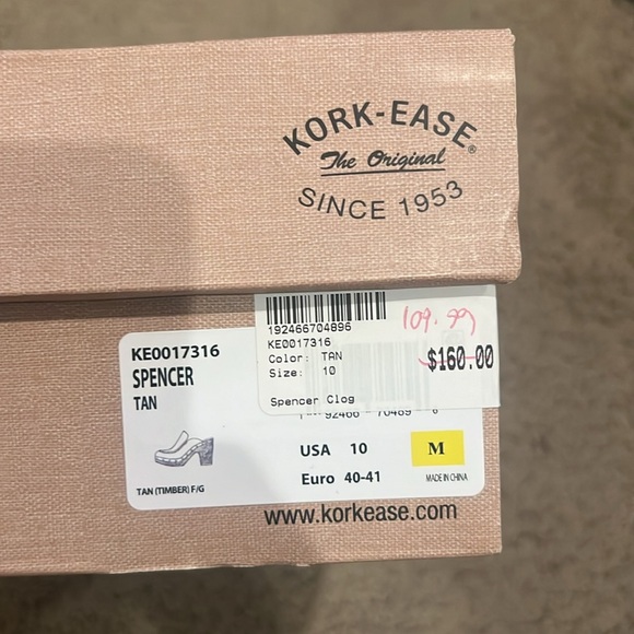 NWB Kork Ease S:10, Color: Tan Spencer Clog, Originally bought from Evereve - Picture 4 of 8